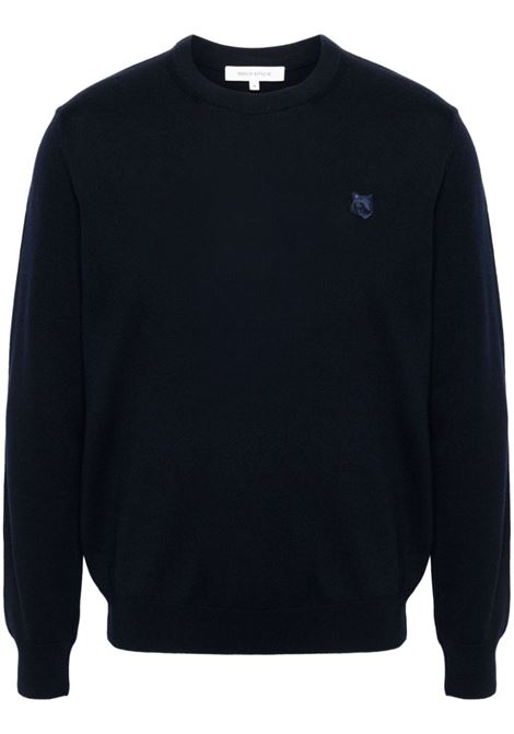 Blue Fox-motif jumper Maison Kitsuné - men